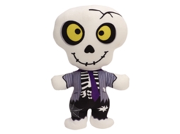 Pelúcia divertida de caveira de desenho animado para o Halloween, esqueleto macio para decoração de casa, 30 cm (11,8 polegadas)