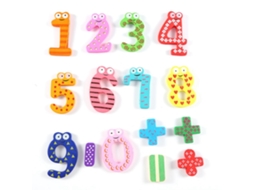 Mali 15pcs Conjunto de Ímãs de Geladeira de Madeira Números Matemáticos Brinquedo Educativo para Crianças