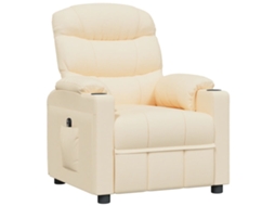 Electric Recliner Chair, Electric Recliner Chairs Vidaxl Creme Tecido