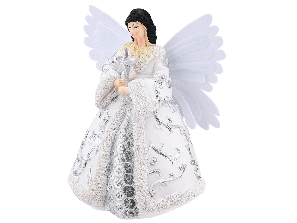 Laxiscreed Ornamento De Natal Anjo Dourado Para Árvore Com Led, Decoração De Divindade De Natal