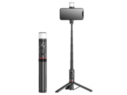 Tripé Extensível Para Selfie Com Controle Remoto Sem Fio Para Iphone E Android (preto)