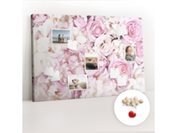 Painel De Cortiça Para Parede Flores Decorativas Para A Sala De Estar Espelharte (120x80 Cm)