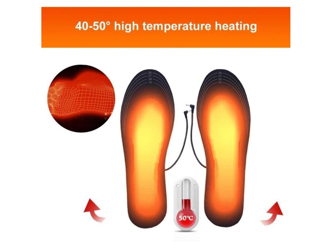 Palmilha aquecida USB, palmilha aquecida, palmilha térmica, palmilhas para sapatos aquecedores de pés de inverno 40/44 S/MARCA