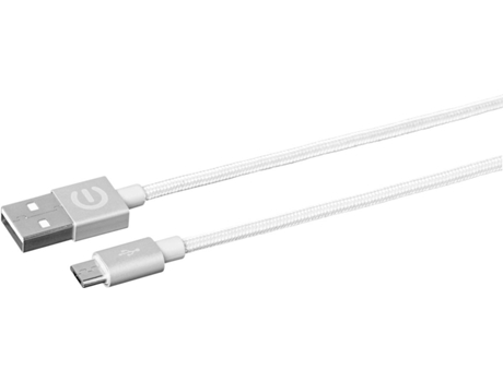 Cabo de Dados ESTUFF (Micro USB A - 1 m - Prateado)