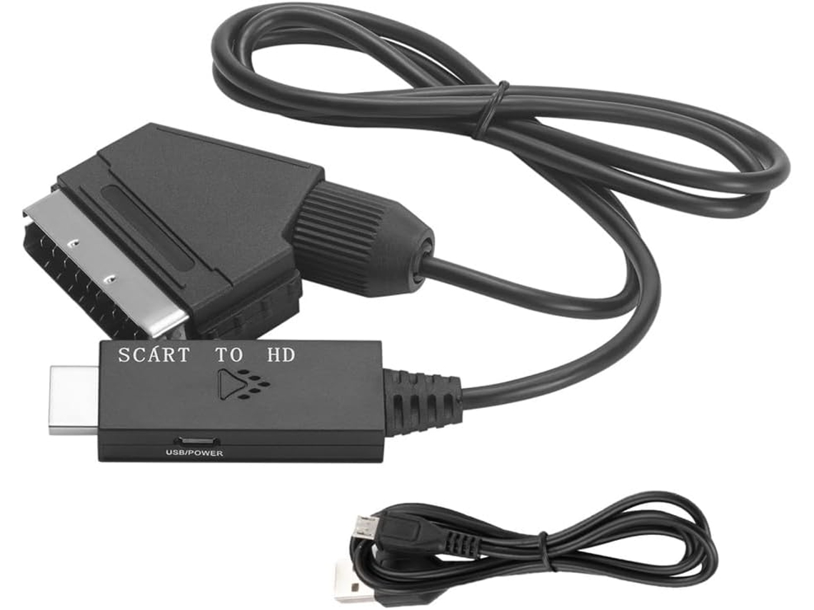Adaptador Conversor Scart 1080p Compatível para Computador/projeção/tv SFUSHOS