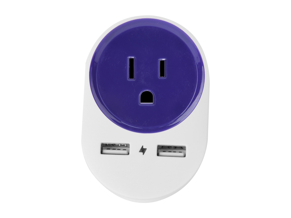 Adaptador de tomada japonês com interface USB dupla para celular e tablet / 10 A