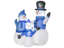Boneco De Neve Decor Natal Led 1,8m Auto Inflável