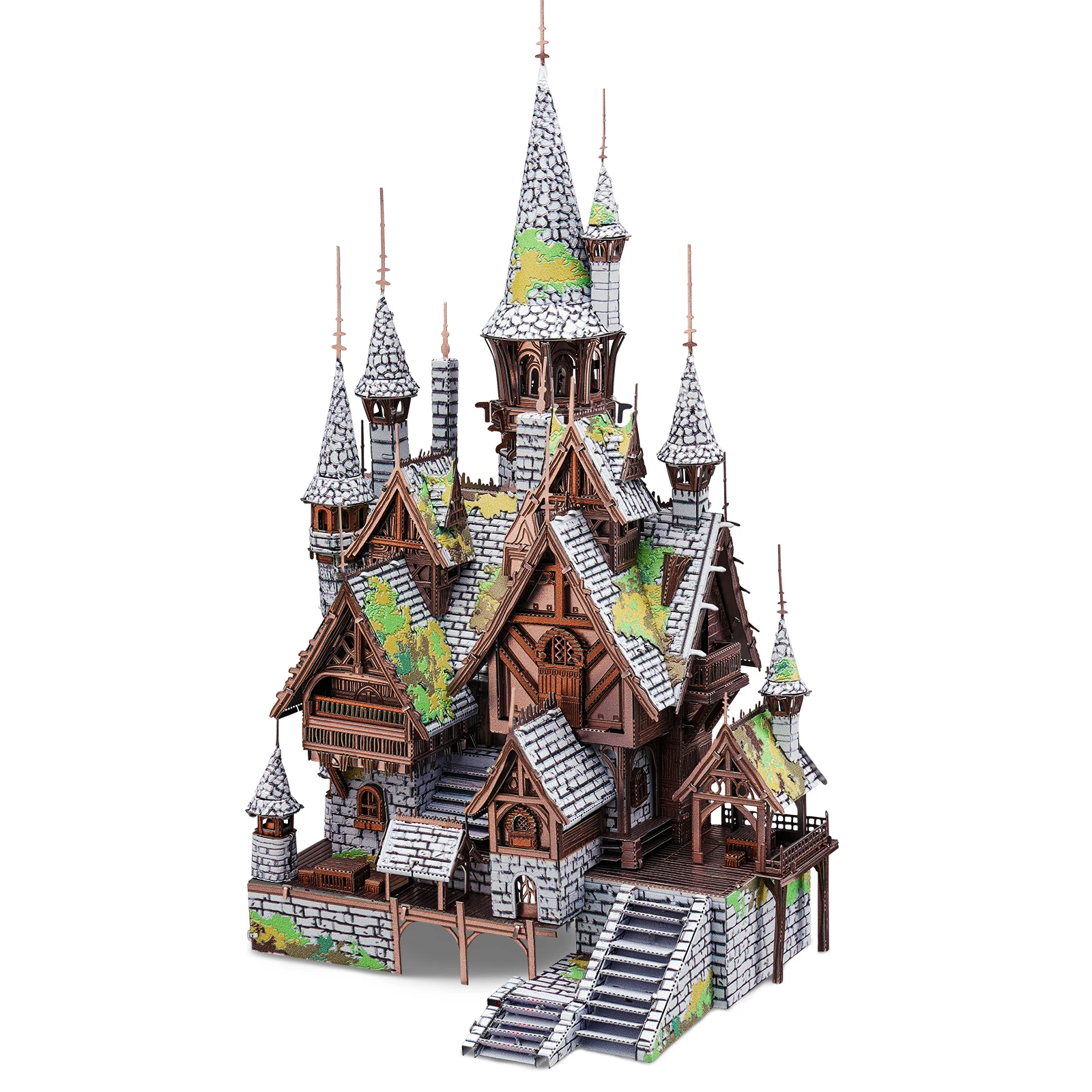 Kit De Montagem De Quebra-cabeça 3d De Castelo De Elfos Em Metal
