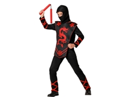 Fato de dragão vermelho ninja para menino