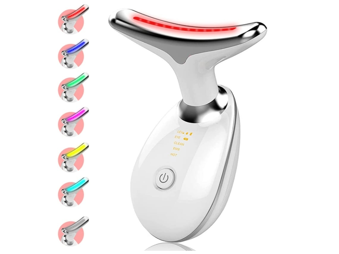 Dispositivo De Rejuvenescimento Facial Led De 7 Núcleos, Para Contorno E Pescoço, Compacto, Recarregável, Uso Diário, Higiênico, Compacto, R