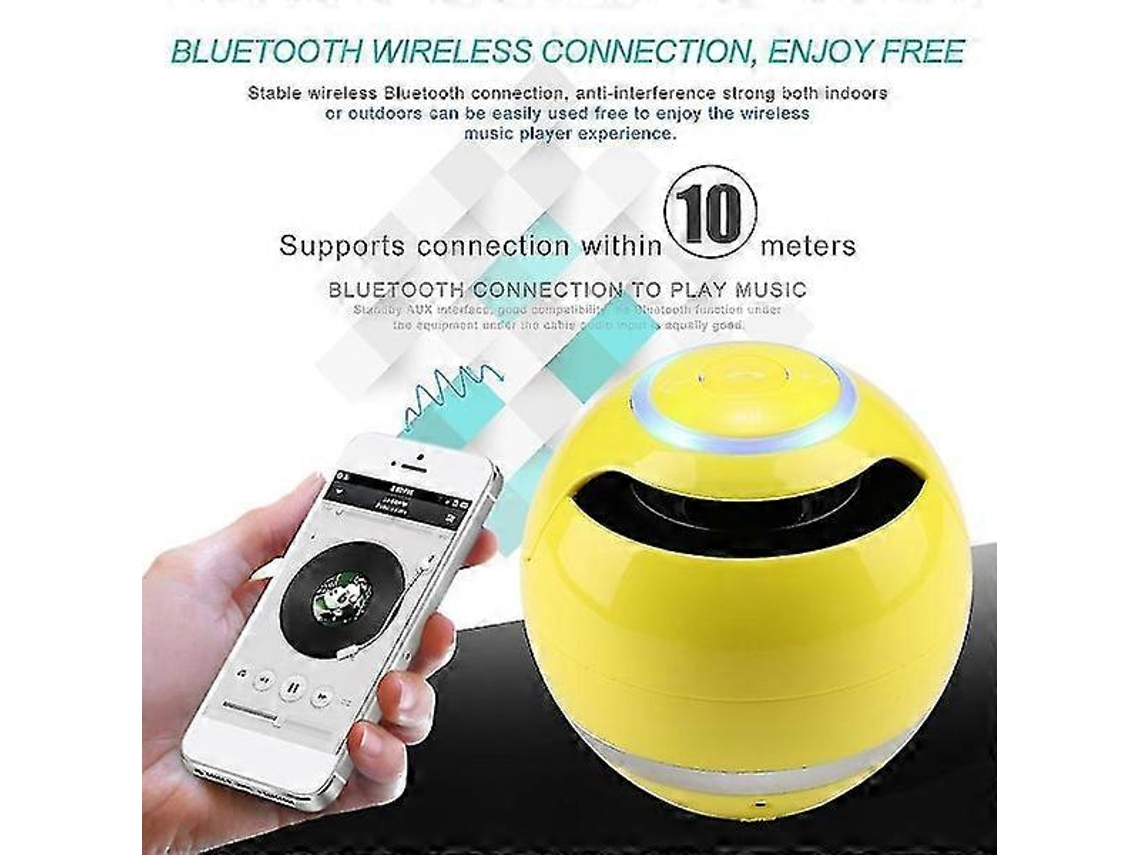 Mini Alto Falante Hi Fi Redondo Com Suporte Para Cartão Tf, Rádio Fm E Bluetooth. Mini Alto Falante Bluetooth. Nostalgia88