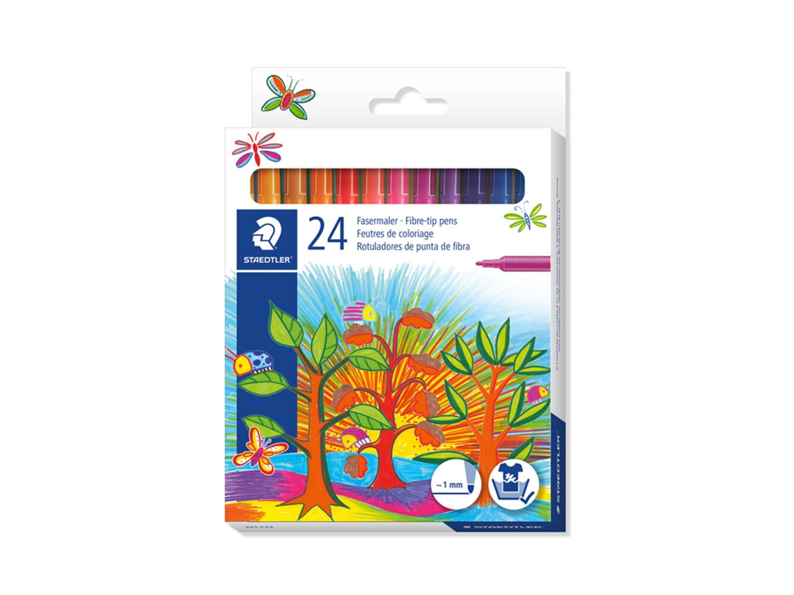 Caneta de Feltro STAEDTLER Noris® 325, Ponta Média de 1 Mm, 24 Cores