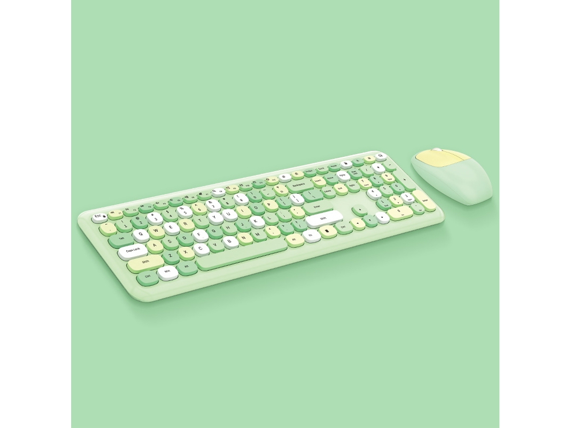 Teclado E Conjunto De Teclado Sem Fio Office Punk Aquaforge