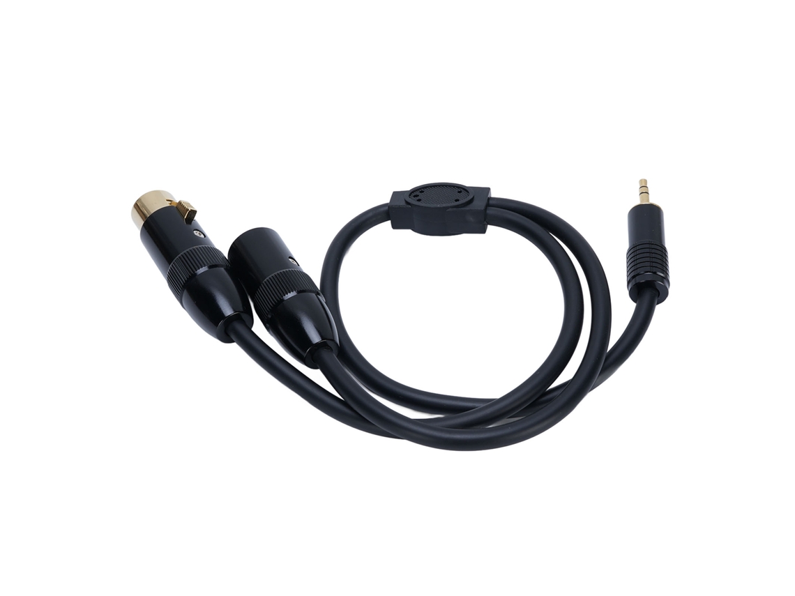 Cabo Divisor Xlr EOOCOO para 3.5mm com Conector Estéreo Trs e Interface Dual Xlr