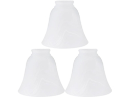 Conjunto de 3 Peças de Acessórios para Abajures em Vidro Fosco, Ideais para Luminárias Elegantes e Decoração de Interiores. SFUSHOS