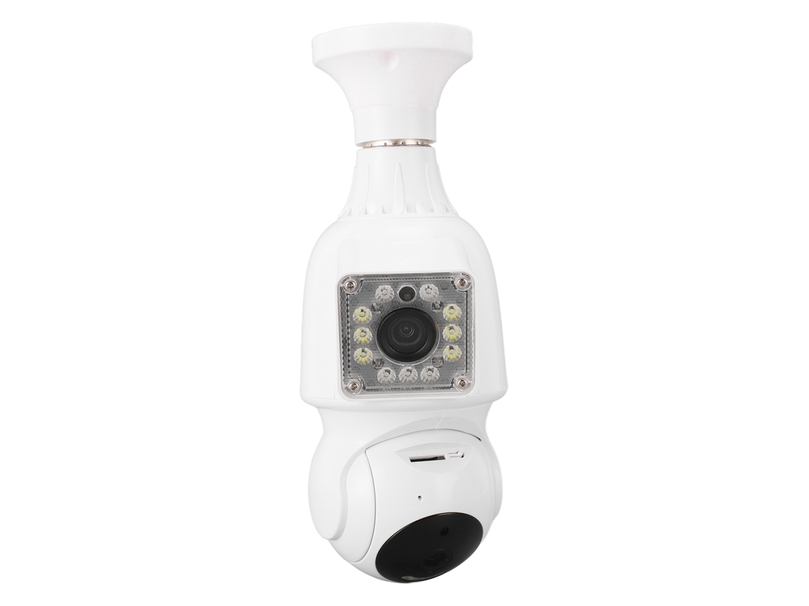 Câmera De Segurança Lâmpada Wifi 360° Fhd 1080p