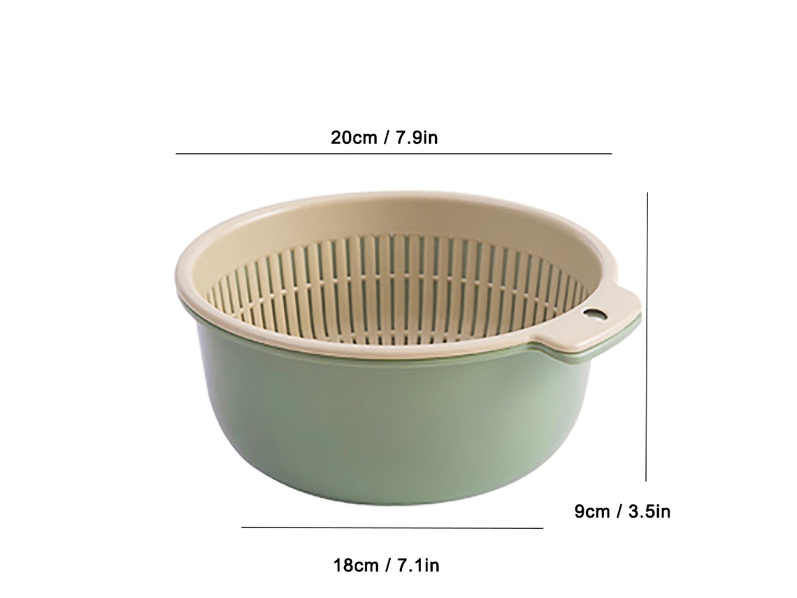 Cesta de Lavagem de Legumes LAXISCREED Verde Militar L
