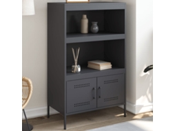 Vidaxl Aparador Alto 68x39x113 Cm Aço Antracite