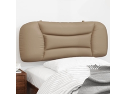 Vidaxl Almofadão De Cabeceira Hvar 100 Cm Couro Artificial Cappuccino