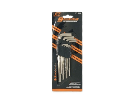 Conjunto de 9 Chaves Hexagonais – FT TOOLS