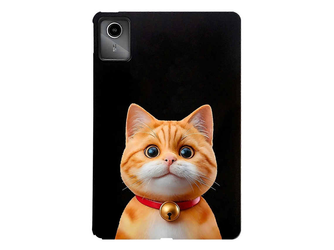 Capa Protetora Fina De Tpu Com Estampa Gato Pelo Curto Para Tablet Lenovo Tab M11. Tuotuo