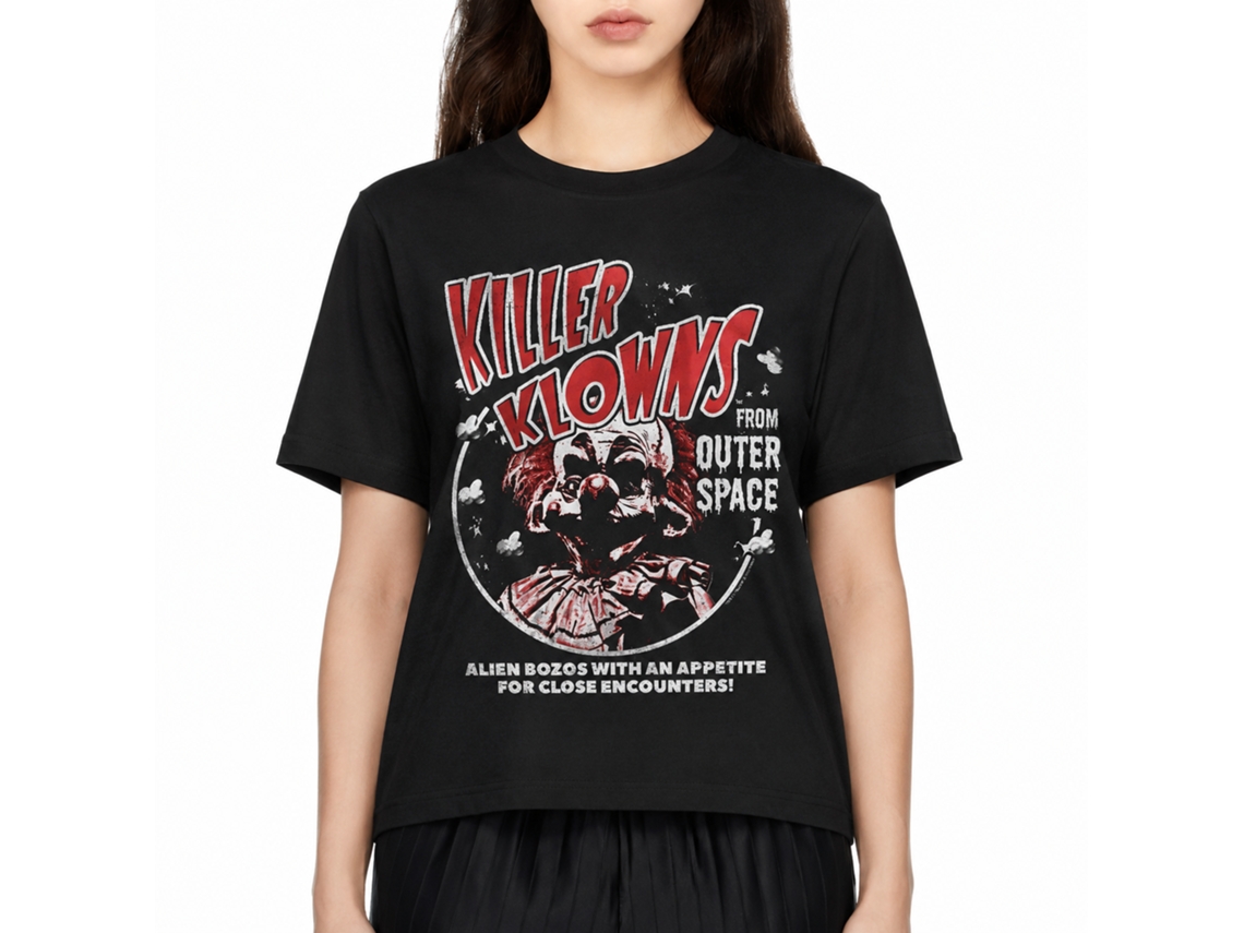 Rockinstone Killer Klowns Alien Bozos Black Adult T-shirt Size:l