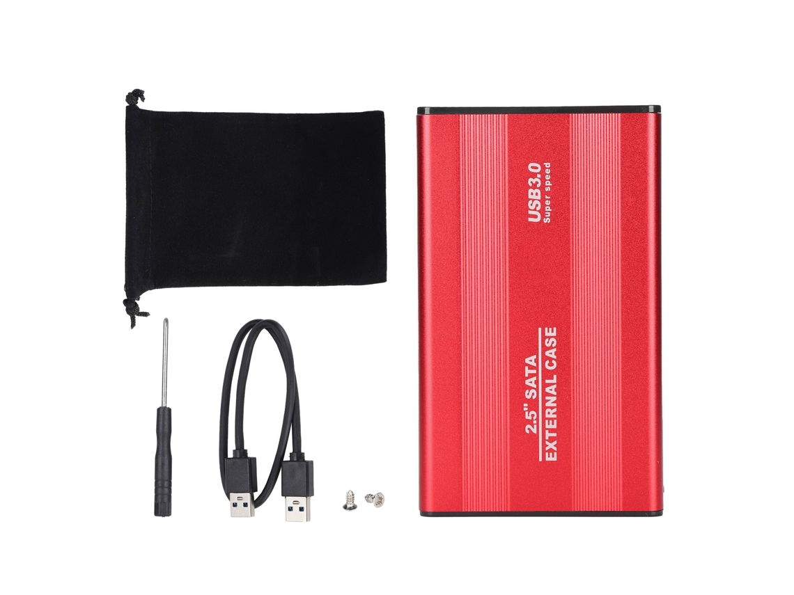Carcaça USB 3.0 plug and play de 2,5 polegadas para armazenamento externo de dados em laptops e desktops, sem disco | S/MARCA