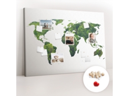Lousa De Cortiça Mapa Mundial Ecologia Para A Sala Espelharte (140x100 Cm)