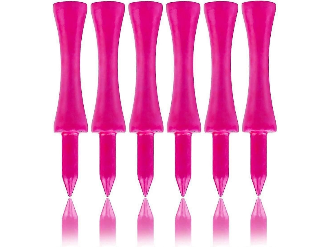 Tees De Golfe De Bambu Biodegradáveis, Pacote Com 100 Unidades Na Cor Rosa.