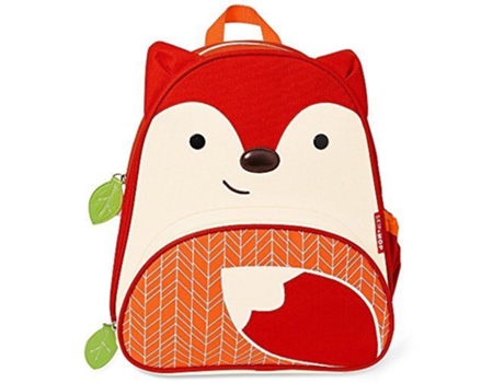 Mochila Zoo  vermelho medio liso com motivo