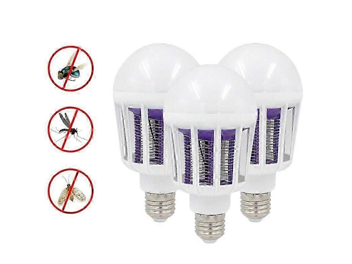 Lâmpada Led Mata-mosquitos 220v E27 Para Iluminação Residencial, Armadilha Insetos, Repelente De Insetos E Mo Squitos (3 Unidades)