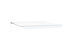 Conjunto 1 Toldo Retrátil Vidaxl Branco Alumínio (4 × 3,5 M)
