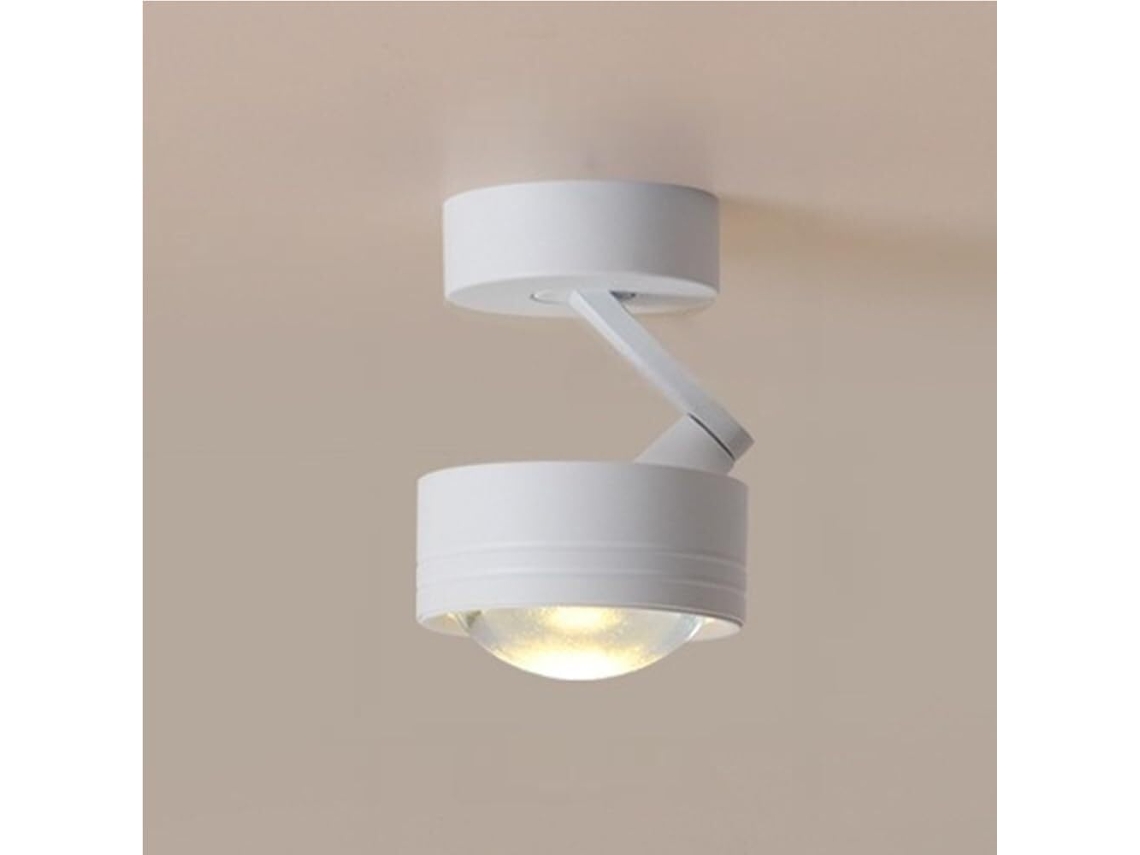 Foco De Teto Ajustável Branco 7w 3000k Ângulo Duplo Para Corredor
