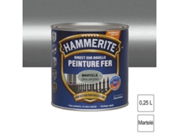 Tinta Hammerite Ferro Martelado Cinza Prateado 0,25l Brilhante