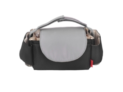 Bolsa Para Cochecito De Bebé Impermeable Nylon Con Múltiplos Bolsillos Anti-desgaste Caddy De Pañales Negro