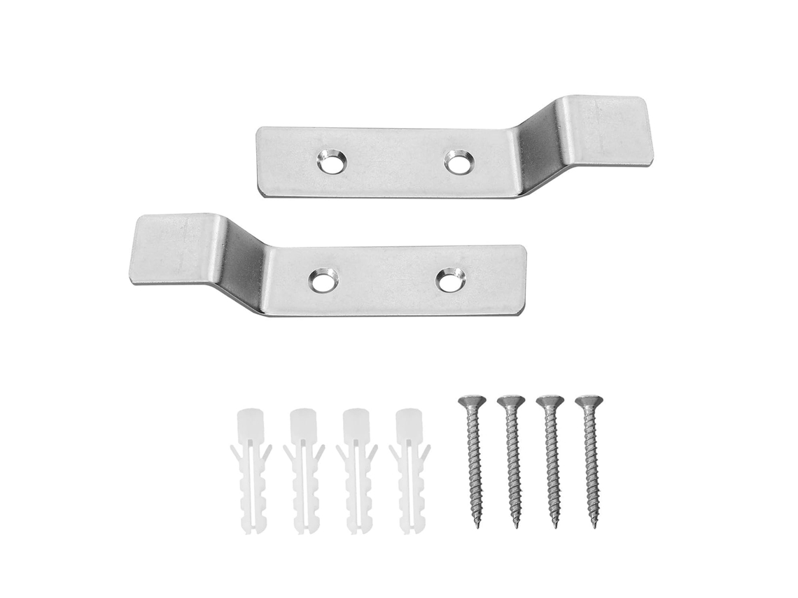 Conjunto De Mictório De Parede De Aço Inoxidável Com 2 Peças | Prata