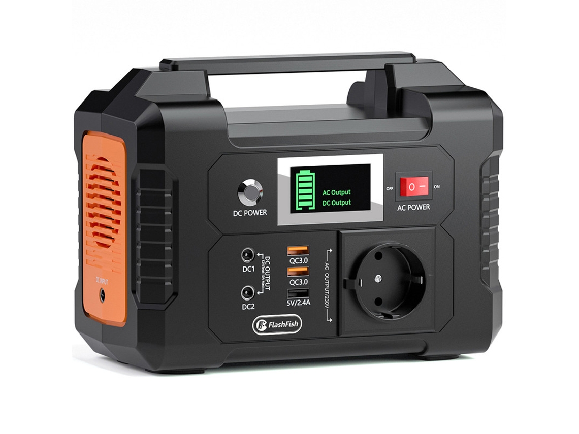 Estação De Energia Portátil Flashfish E200 200w Bateria De Lítio De 151wh/40800mah, Para Trailers E Vans De Camping