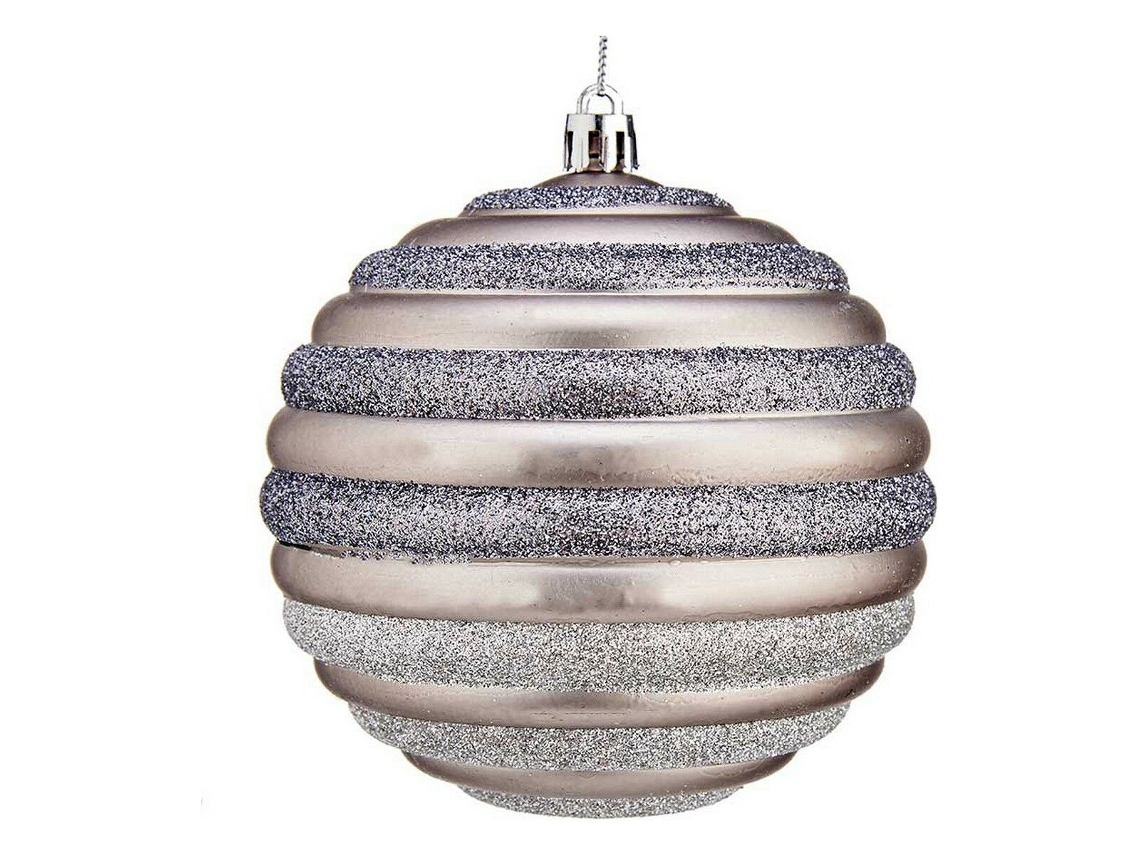 Bolas de Natal KRIST 10 cm 6 Unidades Prateado Plástico