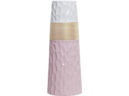 Vasos De Cerámica De 11 Pulgadas Con Terminado En Oro Rosa Y Blanco Para Decoración Hogar Y Centros De Mesa