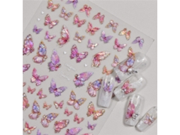 Adesivos De Unhas 5d Estilo Japonês, Kit De Acrílico Com Película Deslizante Para Unhas Faça Você Mesmo