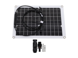 Painel Solar Flexível Monocristalino 15w 12v Portátil para Carregamento de Baterias Camping Casa Rv | S/MARCA