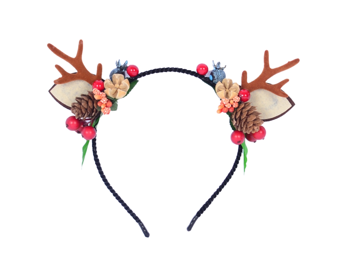 Faixa de Cabelo de Natal de Veado Aro de Cabelo com Orelhas para Senhoras e Meninas Natal de Ação de Graças Estilo 8