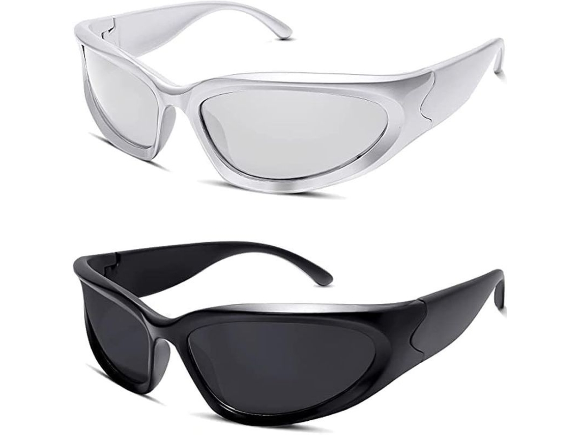 2026-óculos De Sol Polarizados Y2k Uv400 Futuristas Ovalados Com Lentes Anti-glare Estilosos