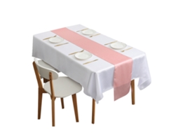 Pacote com 10 12 X 108 Polegadas Corredor de Mesa de Cetim para Decorações Retangulares e de Mesa Redonda Ouro Rosa