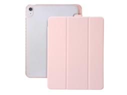 Capa para tablet Webake de acrílico transparente e couro com 3 dobras