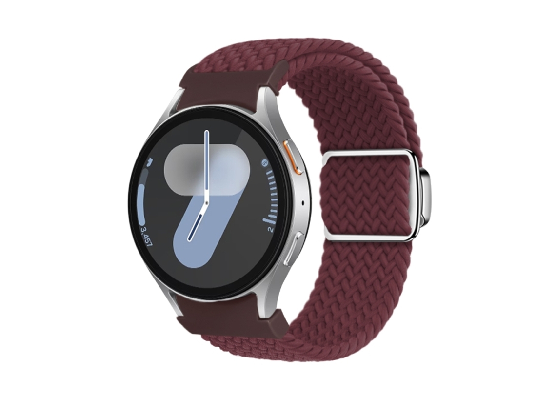 Bracelete para Samsung Galaxy Watch 7/6/5/4 Loop Nylon Fivela Magnética Vinho Vermelho XIAOMOYU
