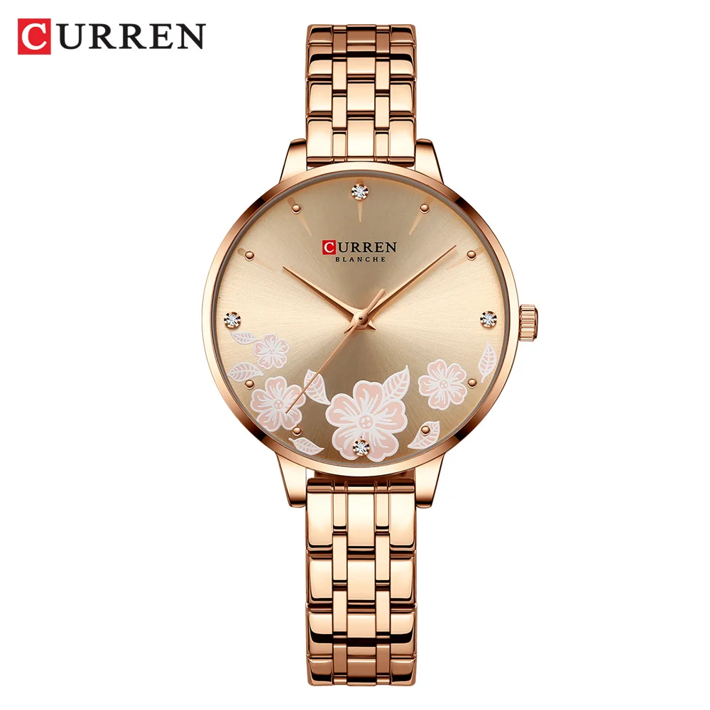 Relógio Feminino Ultrafino em Aço Inoxidável MDUG (cor Rosa)