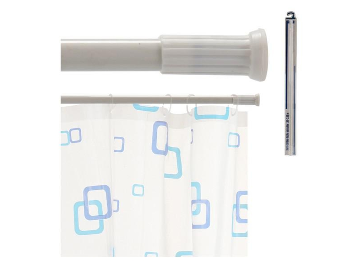 Varão para Cortinas Extensível Branco Metal Plástico 1,10-2 M