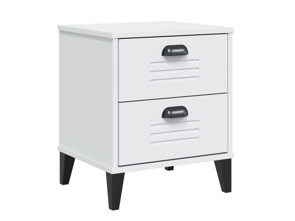 Bedside Cabinet, Bedside Cabinets Vidaxl Branco Madeira Processada (n/a)