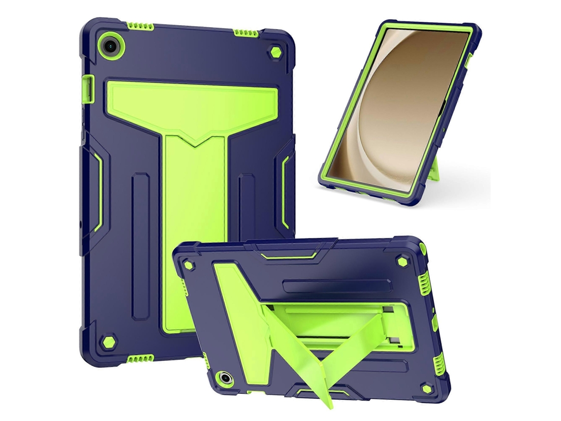 Capa Protetora Em Silicone E Plástico Com Suporte Para Samsung Galaxy Tab A9, Verde Elysve